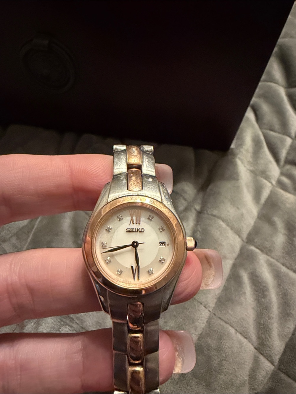 Seiko Two-Tone Rose Gold and Silver Ladies Watch